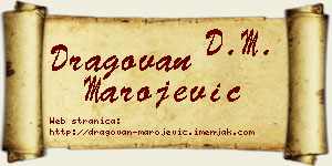 Dragovan Marojević vizit kartica